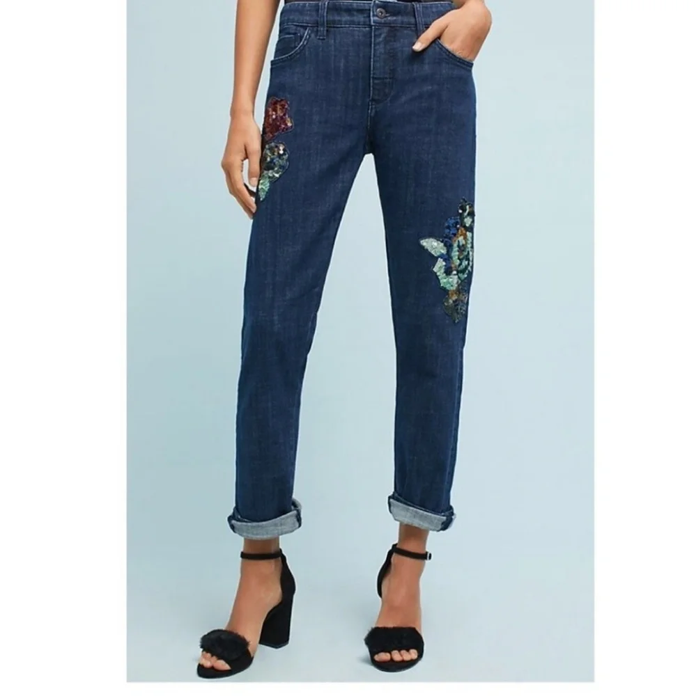 Anthropologie Pilcro Mid-Rise Boyfriend Jeans NWT - Picture 1 of 8